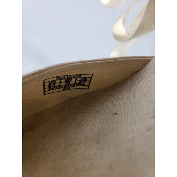 Soludos Womens Cream Espadrille Boho Fairy Core Y2K Ankle Lace Us 8.5 - Picture 9 of 10